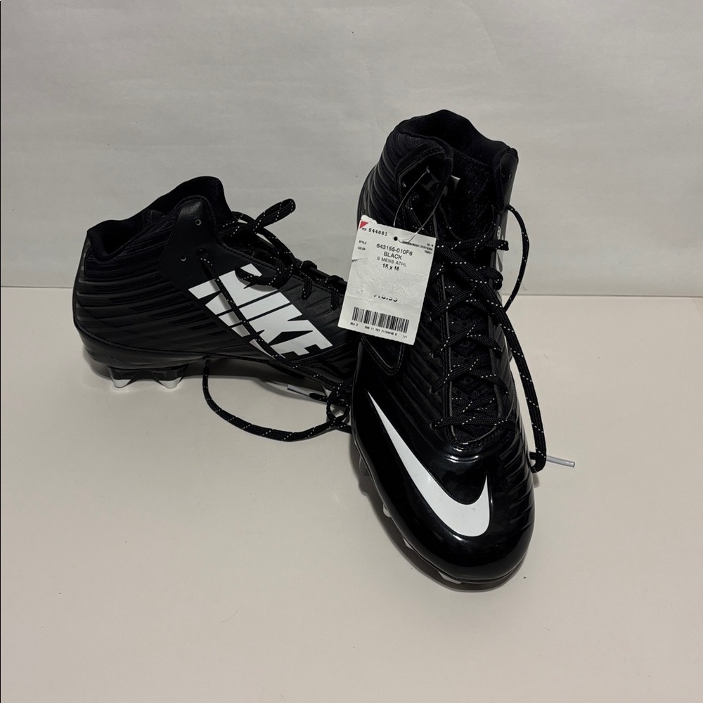 NIKE VAPOR SPEED BLACK FOOTBALL CLEATS MEN SIZE 15 new